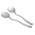 11.5" Hammered Wavy Salad Server Set - Potpourri Gift Shop