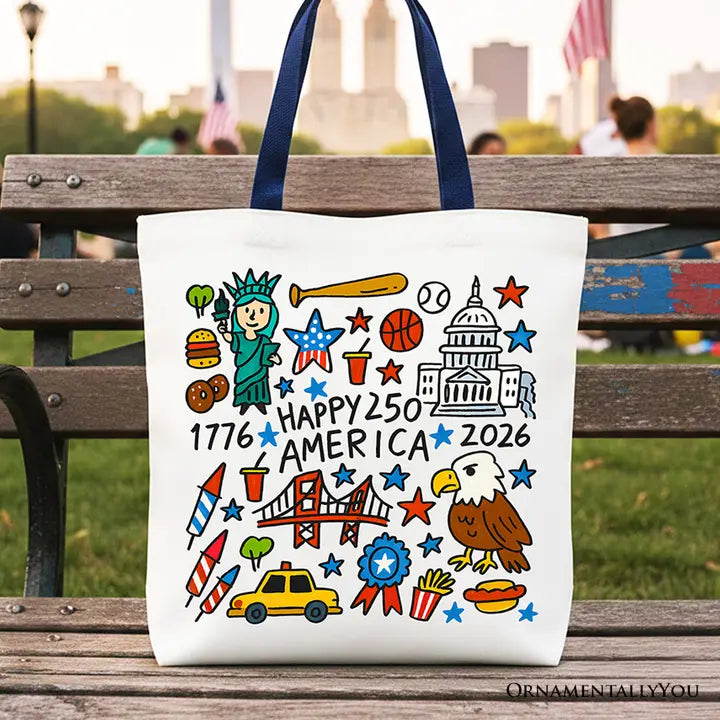 Happy 250th Birthday USA Tote Bag