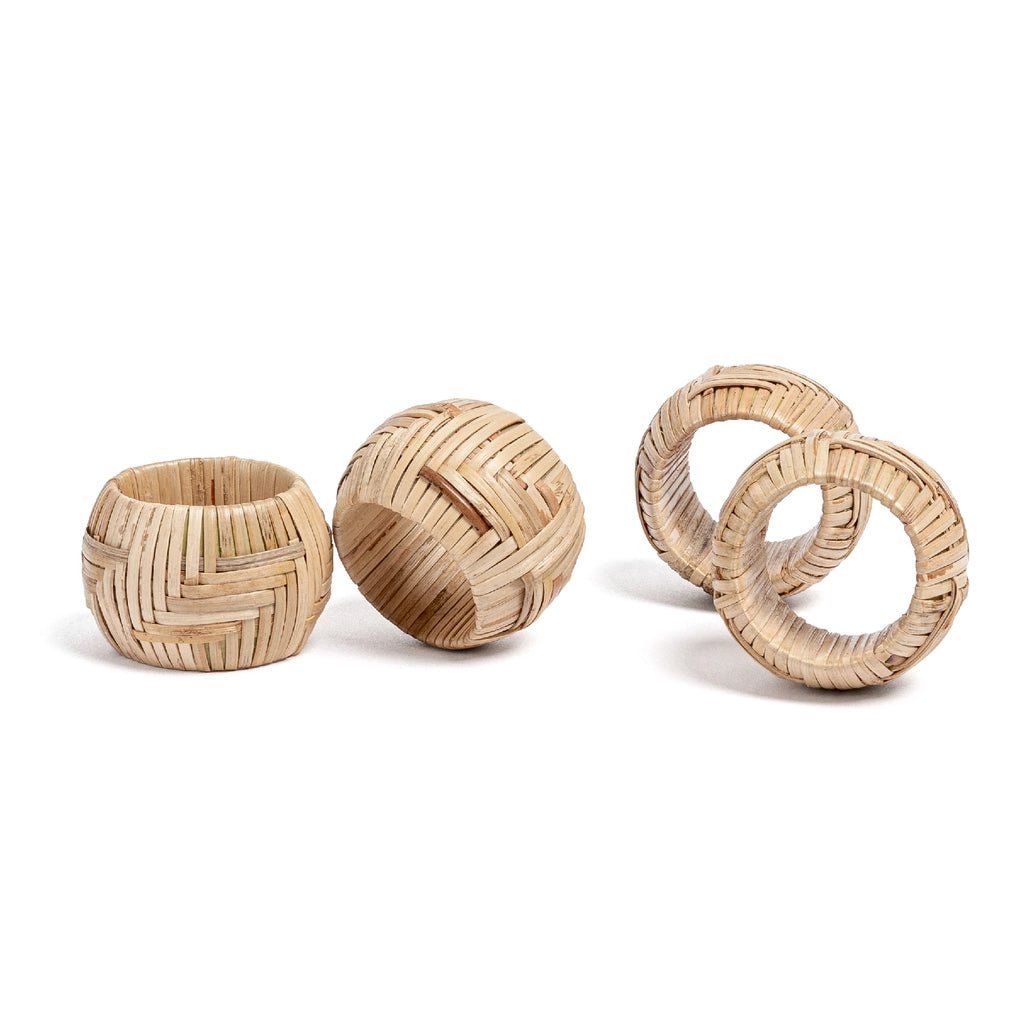 Harvest Wicker Napkin Rings – Set of 4 - Potpourri Gift Shop