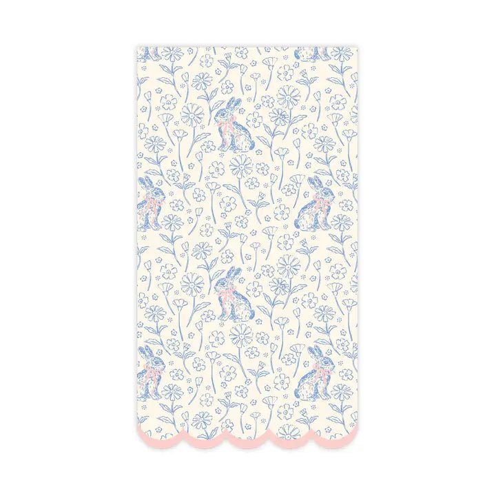 Bunny Pattern Scallop Guest Napkin - Potpourri Gift Shop