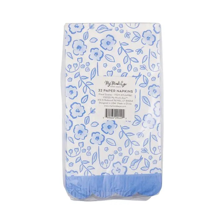 Floral Scatter Fringe Paper Guest Napkin - Potpourri Gift Shop