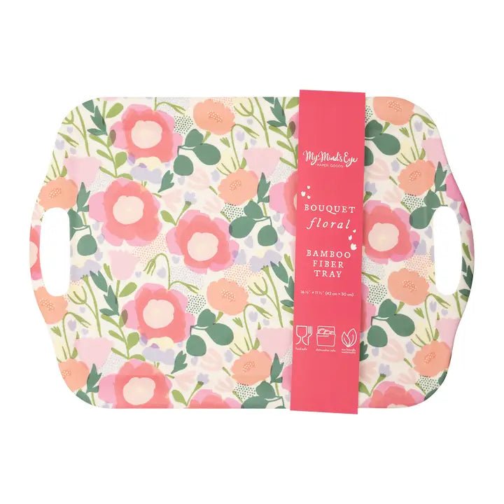 Floral Reusable Bamboo Tray - Potpourri Gift Shop
