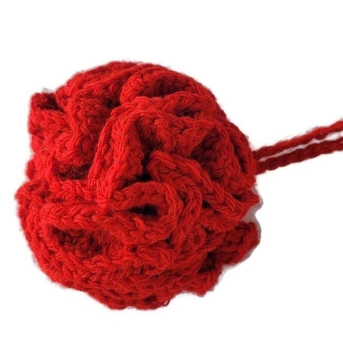 Red Shower & Bath Puff - Potpourri Gift Shop
